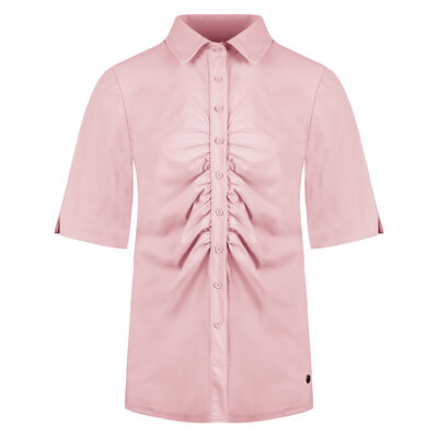 JAIMY Aliyah ruched travel blouse light pink