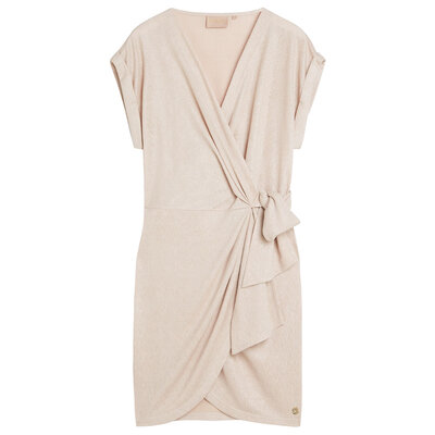 JOSH V Dya regular fit wrap dress blush glitter