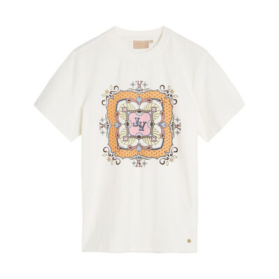 JOSH V Dorie bandana regular fit t-shirt off white