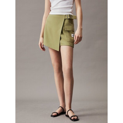 CALVIN KLEIN Buckle wrap mini skort dark juniper