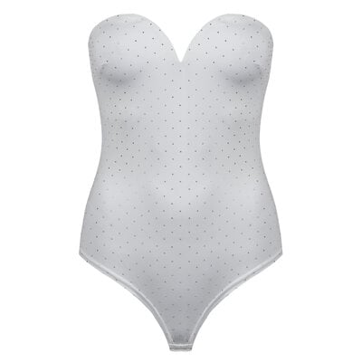 JAIMY Clara sparkle strapless body white