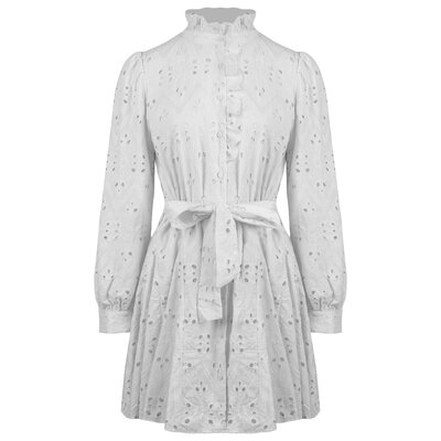 JAIMY Amara embroidery dress white
