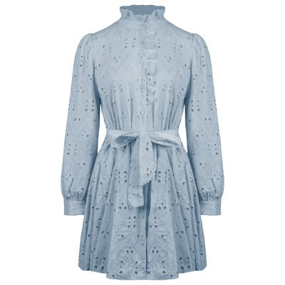 JAIMY Amara embroidery dress light blue