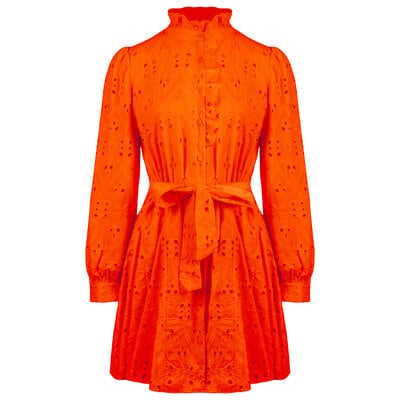 JAIMY Amara embroidery dress orange