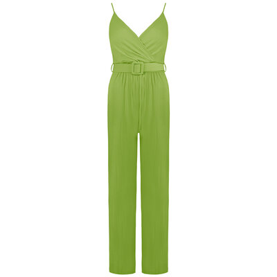 JAIMY Murphy belted jumpsuit pistachio green