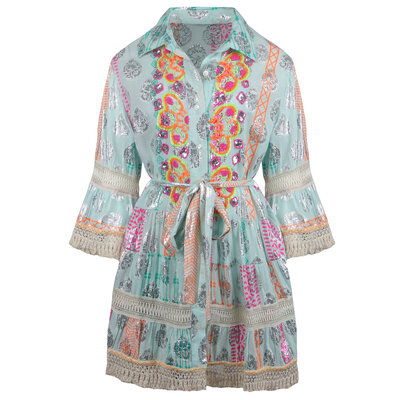 JAIMY Shelby boho dress aqua