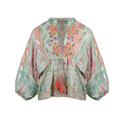 JAIMY Shelby boho top mint