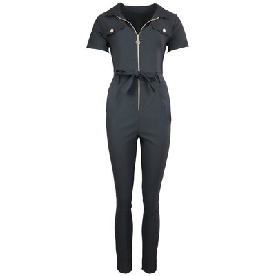 JAIMY Keisha short sleeve jumpsuit black