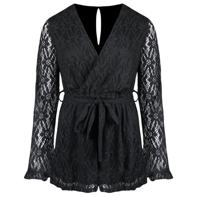 JAIMY Analia lace playsuit black