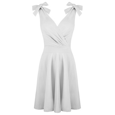 JAIMY Nellie bow detail dress white