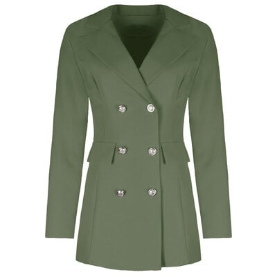 JAIMY Luca long blazer army green