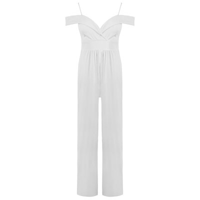 JAIMY Jazmin off shoulder jumpsuit white