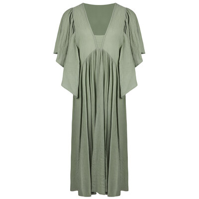 JAIMY Lauren linen maxi dress green