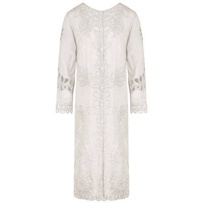 JAIMY Harley embroidery linen dress creme