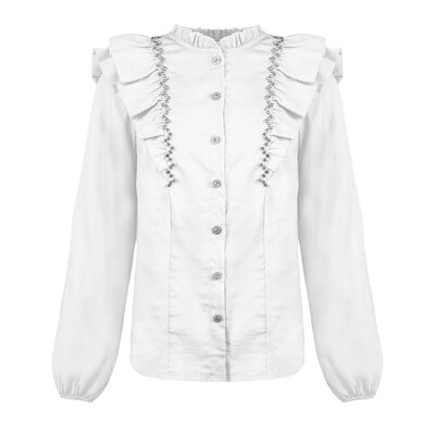 JAIMY Rachel diamond blouse white