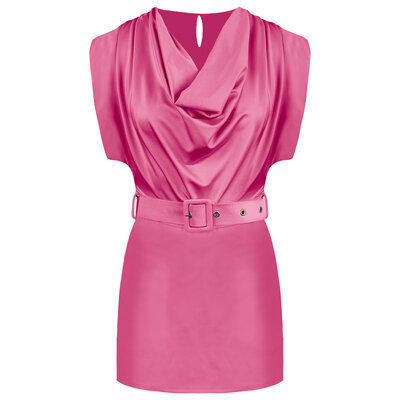JAIMY Briana silk playsuit pink