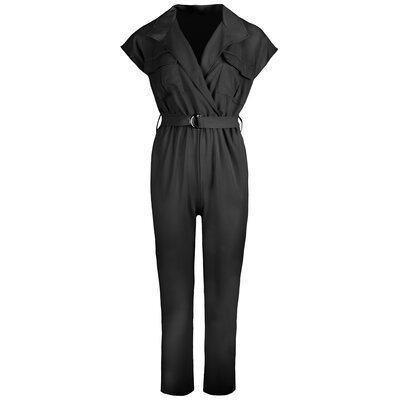 JAIMY Calliope short sleeve jumpsuit black