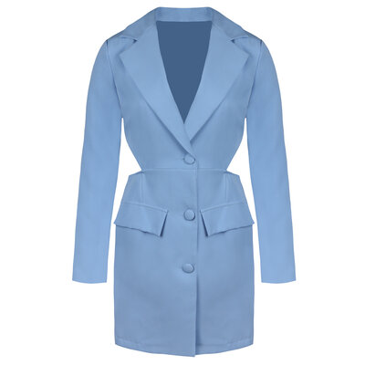 JAIMY Estella cut out blazer dress light blue