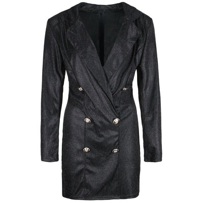 JAIMY Sparkle blazer dress black
