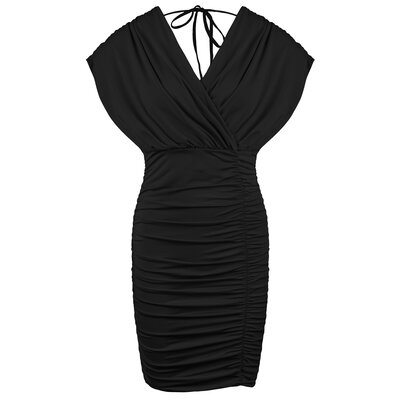 JAIMY Kendra ruched travel dress black