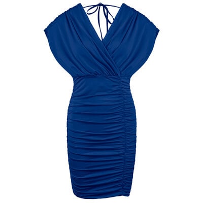 JAIMY Kendra ruched travel dress blue