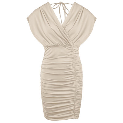 JAIMY Kendra ruched travel dress beige