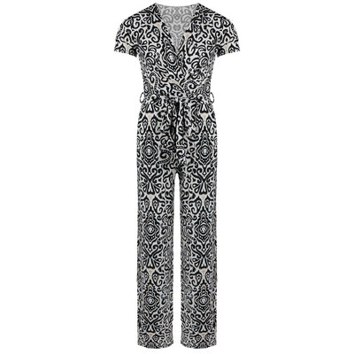 JAIMY Lilian printed travel jumpsuit black