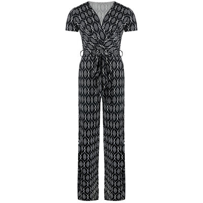 JAIMY Maci short sleeve travel jumpsuit black