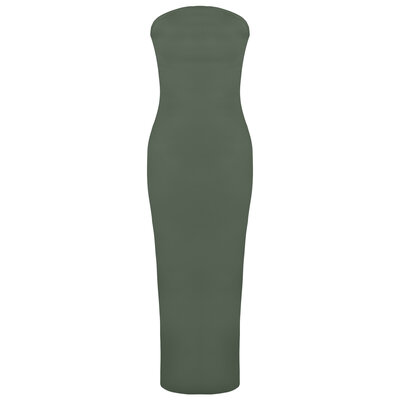 JAIMY Kardashian strapless dress army green