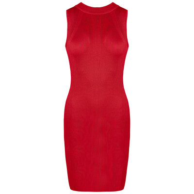 JAIMY Aria ribbed dress red