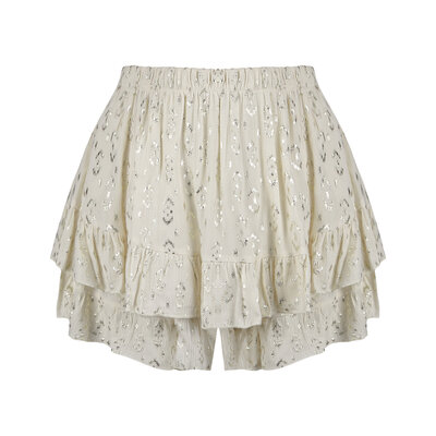 JAIMY Malaya metallic detail skort creme
