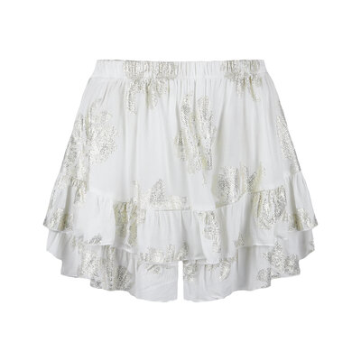 JAIMY Kenna metallic print skort white