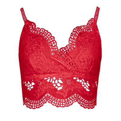 JAIMY Celia crochet crop top red