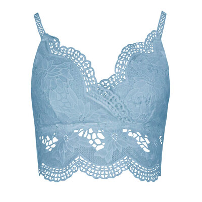 JAIMY Celia crochet crop top light blue