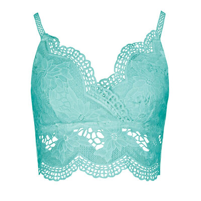 JAIMY Celia crochet crop top mint