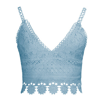 JAIMY Estrella crochet top light blue
