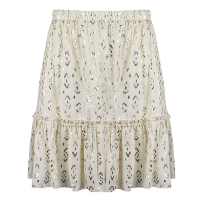 JAIMY Fallon metallic detail skirt creme