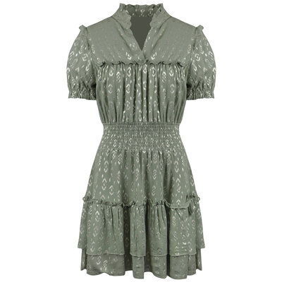 JAIMY Malaya metallic detail dress olive