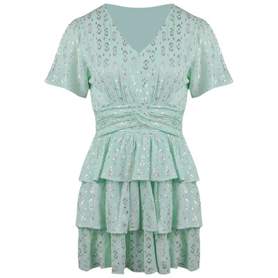 JAIMY Amayah metallic detail dress mint