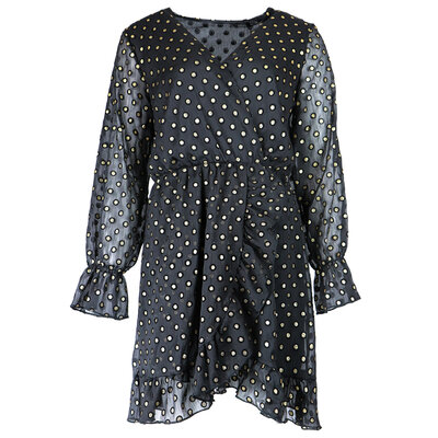 JAIMY Lise gold polkadot dress