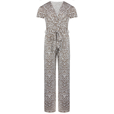 JAIMY Lilian printed travel jumpsuit beige