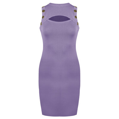 JAIMY Alexis cut out detail dress purple