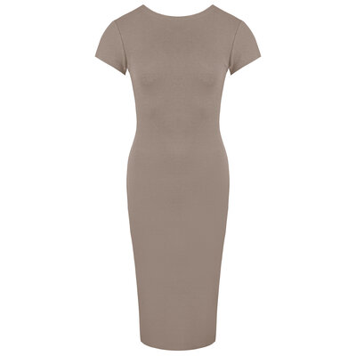 JAIMY Eliana basic dress taupe