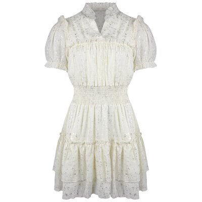 JAIMY Dubai metallic dress creme
