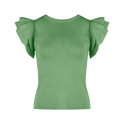 JAIMY Mckinley ruffle top fern green