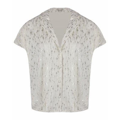 JAIMY Selene metallic detail blouse creme