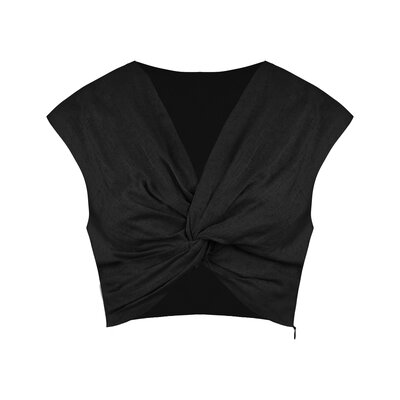 JAIMY Journi linnen top black