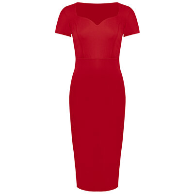 JAIMY Evie midi dress red