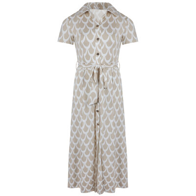 JAIMY Alessandra printed travel dress beige