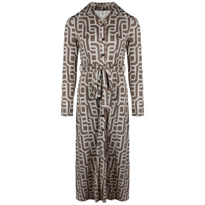 JAIMY Lina printed travel dress camel